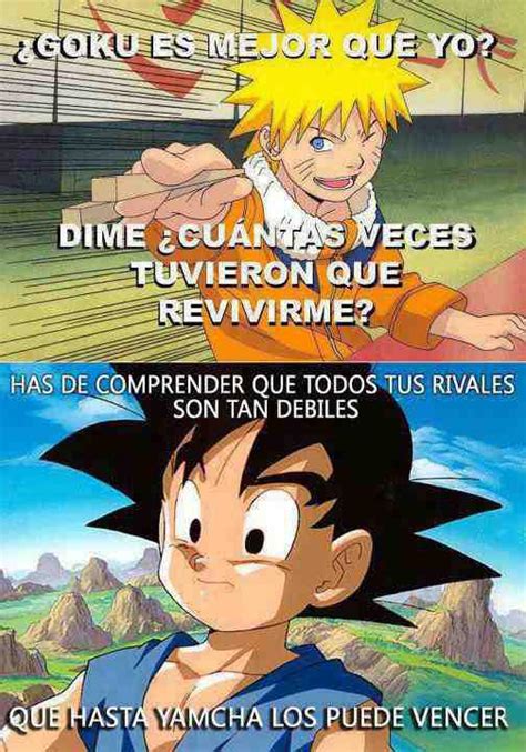 memes de goku vs naruto en español